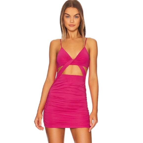 superdown Giana Twist Front Dress in Pink NWOT Size Medium - Picture 1 of 3